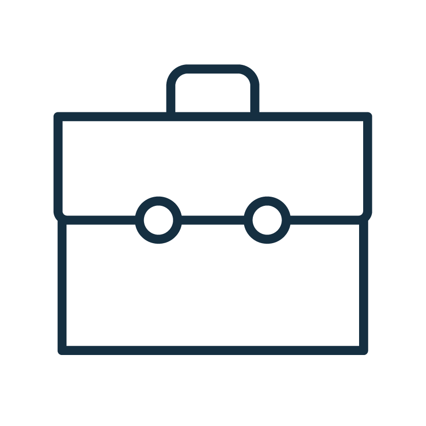 Briefcase icon representing a portfolio